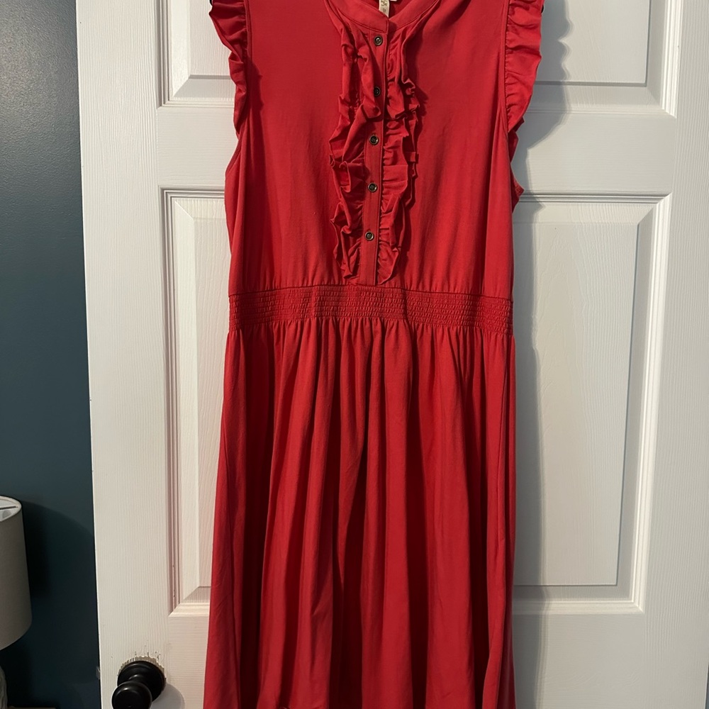VGUC Matilda Jane Red Ruffled Dress
